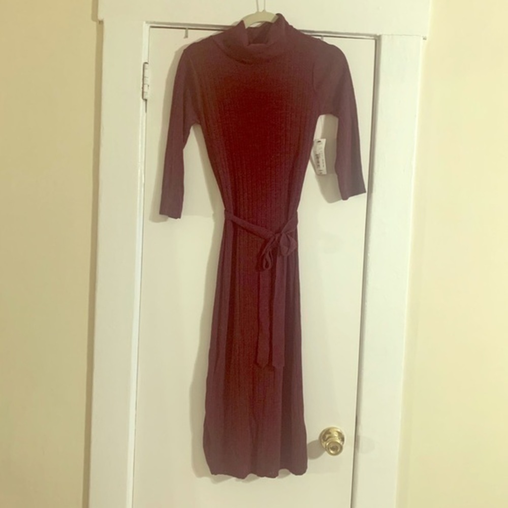 Worthington Maroon Turtleneck Knee length Sz XS